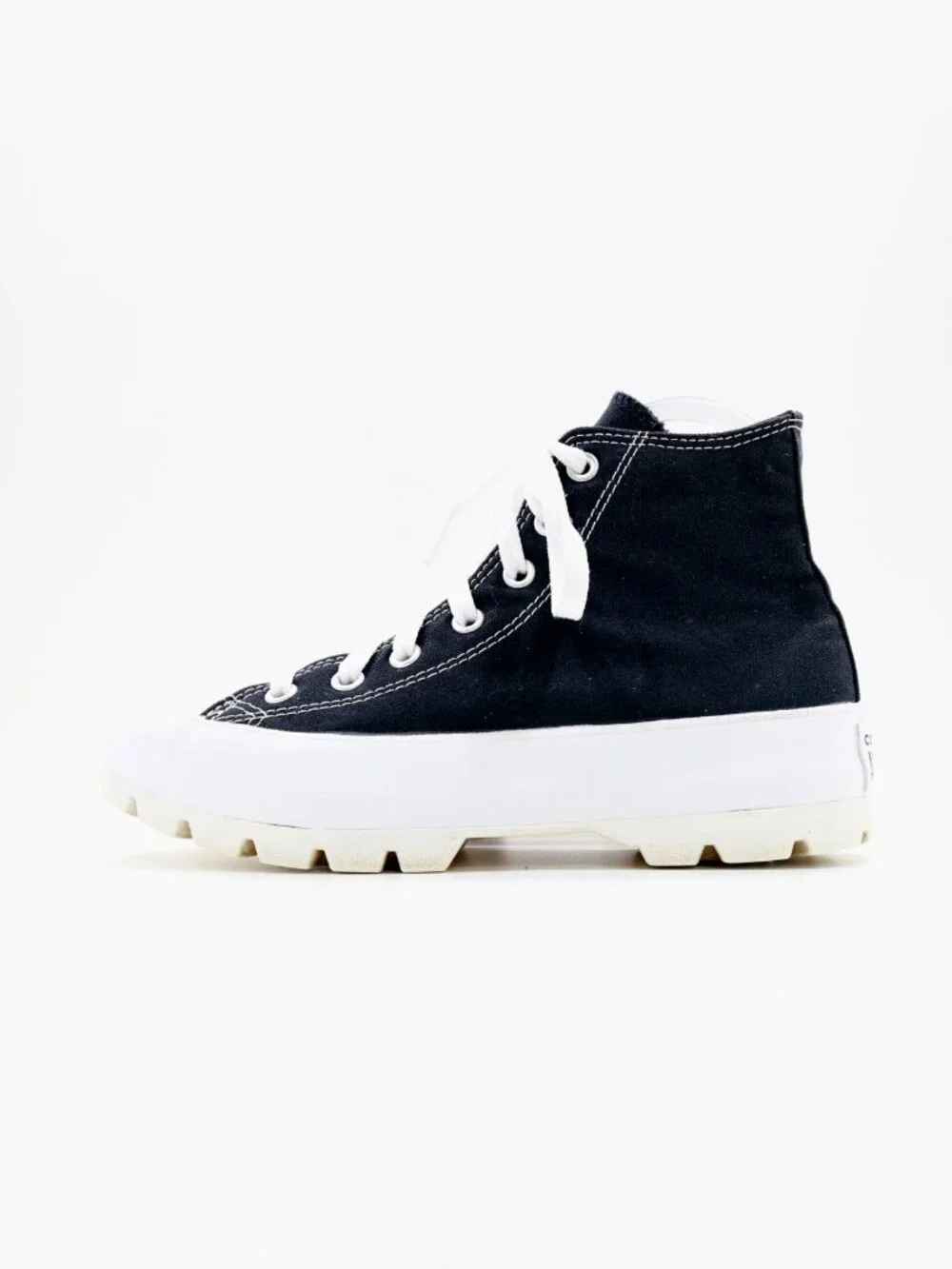 Converse CTAS Hi Lugged Platform Black Canvas High Top Sneakers - 8 - Picture 1 of 7